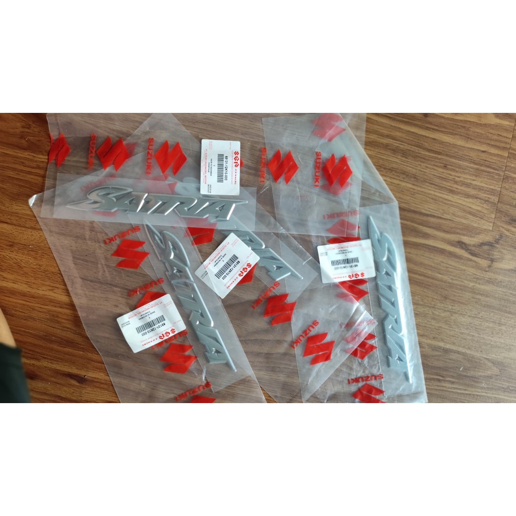 Bộ tem chữ nổi Satria fi zin Suzuki Indo - 68181-12K10-000/ 68100-12K00-000 / 86131-12K10-000