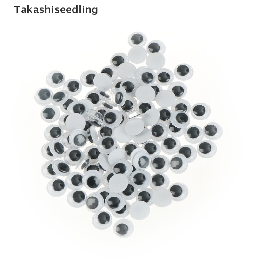 [Hàng mới về] Set 100 mắt giả bằng nhựa tự dính cho búp bê 6-15mm