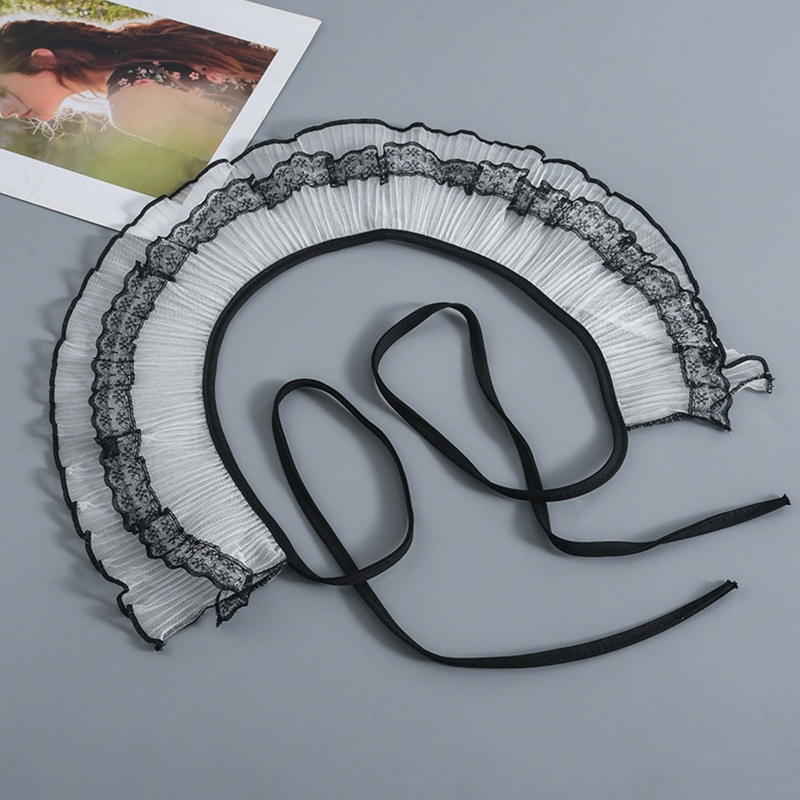 Khăn Choàng Cổ Búp Bê Vải Lưới Phối Ren Phong Cách Hàn Quốc Thời Trang Cho Nữ