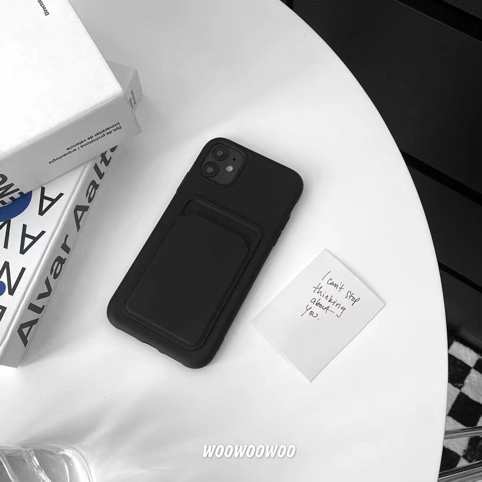 Ốp Điện Thoại Silicon Có Ngăn Đựng Thẻ Cho Iphone 14 / 13 12 / 11 7P / 8plus / X / xsm