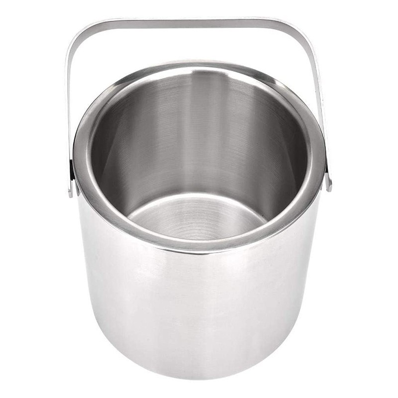 Stainless Steel Ice Square Container Double Walled 1.3L with Lid