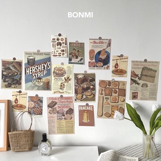 Postcard dán tường, tranh decor BONMI trang trí phòng phong cách cổ điển, tranh nghệ thuật