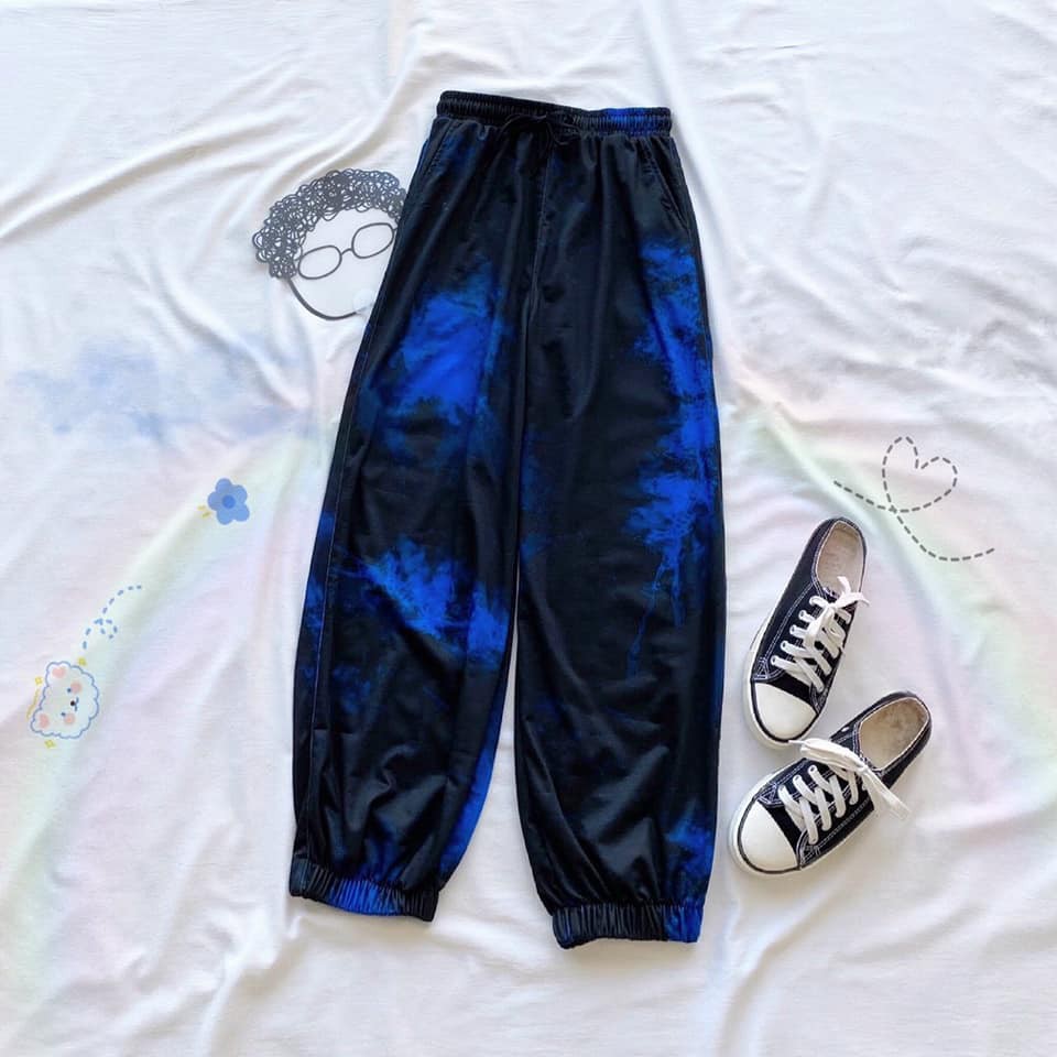 Quần jogger loang màu tie dye ống bo unisex cryaotic10