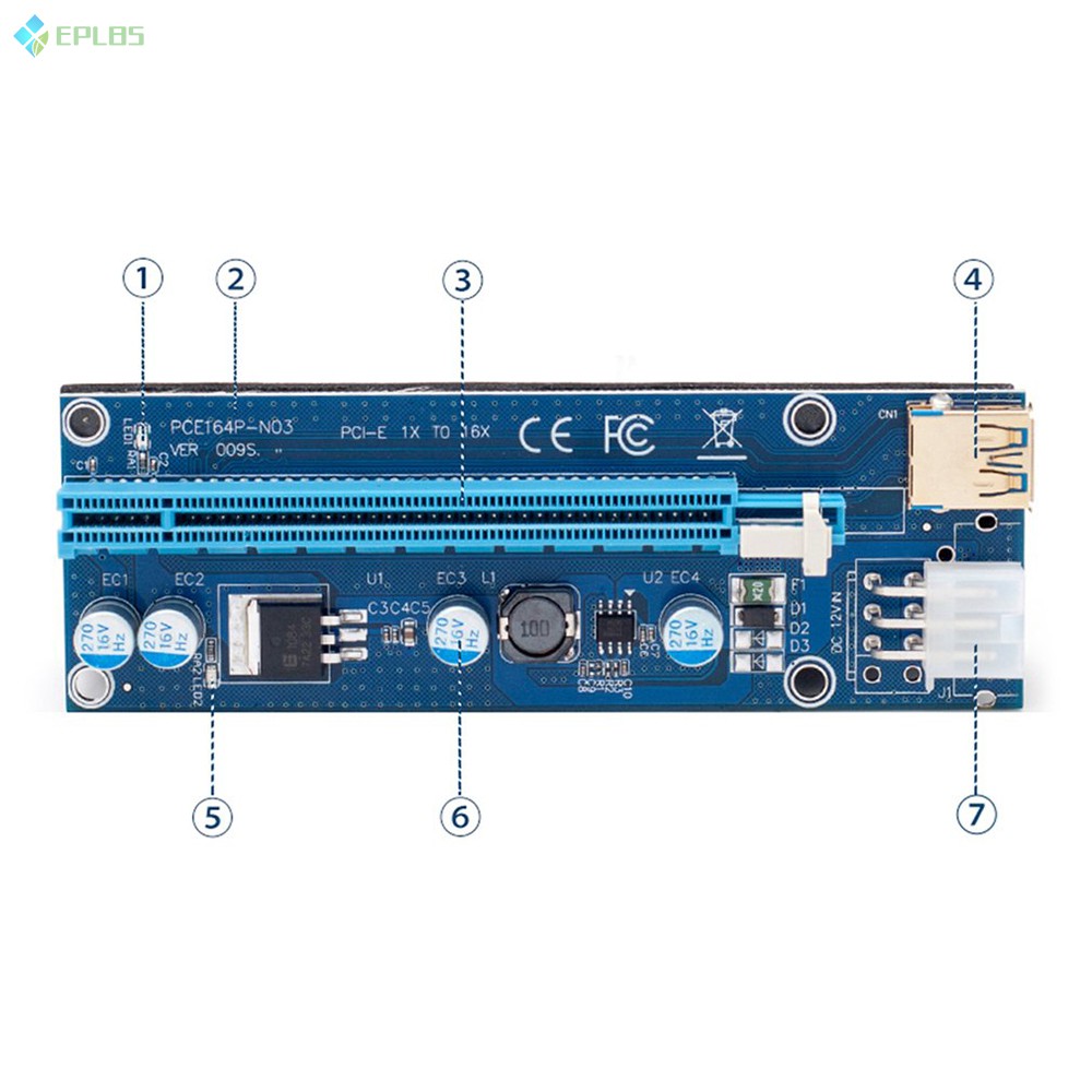 Card Đồ Họa Pcie Pci-E Riser 009s 16x Với Cổng Usb 3.0 | BigBuy360 - bigbuy360.vn