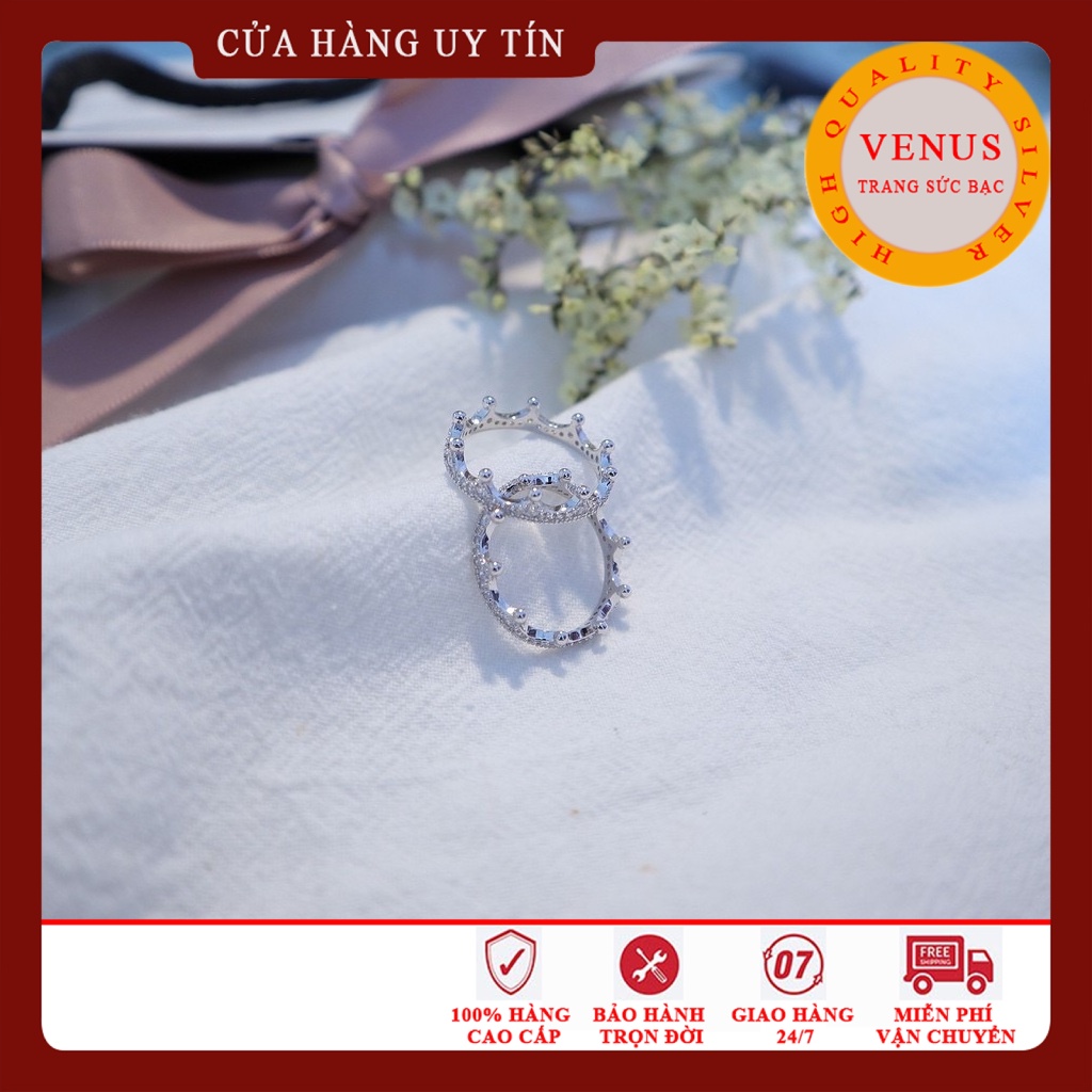 Nhẫn vương miện bạc ý- Mã sản phẩm VENUSN19