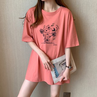 NRVP Áo Thun Ngắn Tay Form Rộng Mẫu 2021 Theo Phong Cách Hàn Quốc Dành Cho Nữ