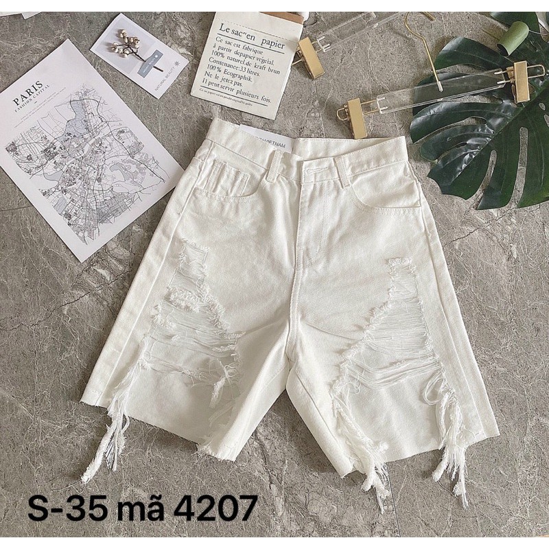 QUẦN SHORT NGỐ BIGSIZE TRẮNG RÁCH Ms4207 | BigBuy360 - bigbuy360.vn