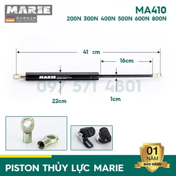 Tay thủy lực cửa 200N-300N-400N-500N-750N hàng cao cấp MARIE bảo hành 2 năm