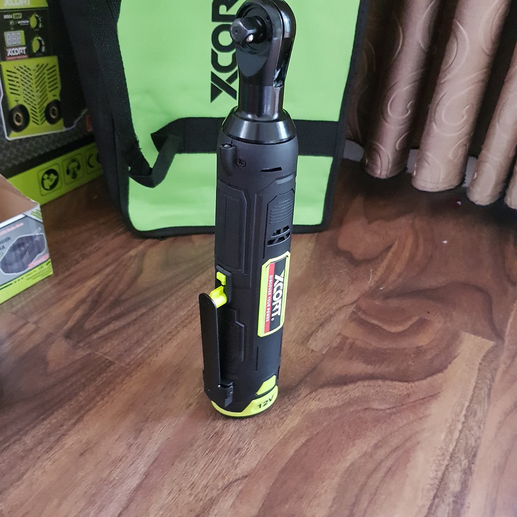 Máy siết ốc-Máy siết bulong góc Kèm 2 Pin 12V XCORT