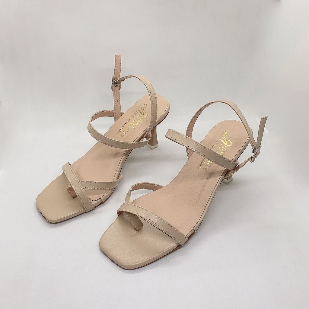 Giày Sandal Nữ Cao Gót nhọn 7p Quai mảnh Xỏ Ngón ( kèm ảnh thật)