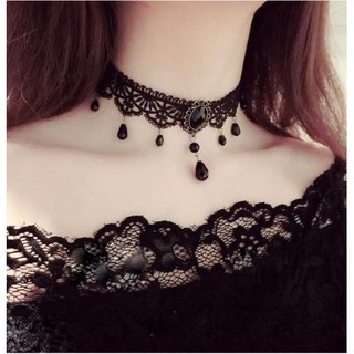 Vòng cổ choker ren giọt lệ cá tính