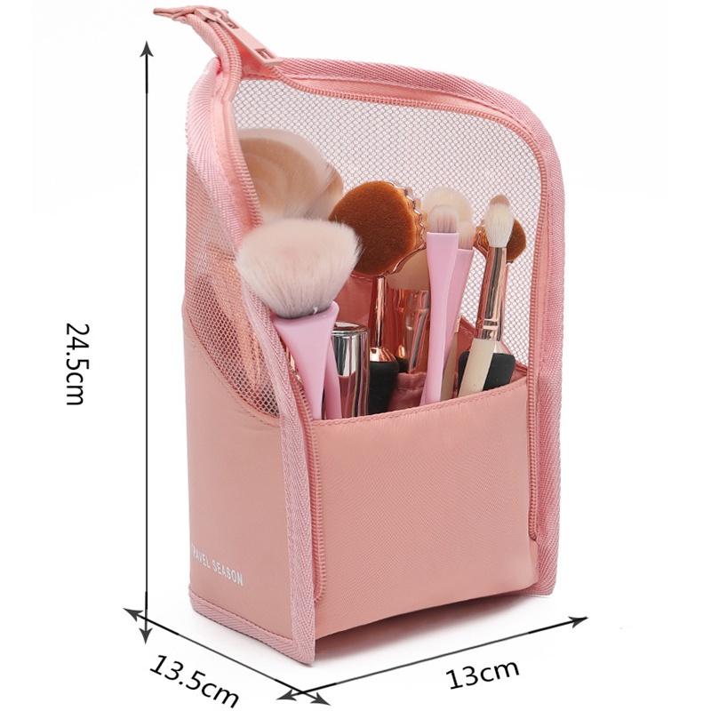 Túi Lưới Nylon Trong Suốt Đựng Mỹ Phẩm/Cọ Trang Điểm Du Lịch Chống Thấm Nước