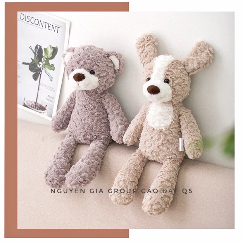 combo 2 bé thú nhồi bông chó corgi 38cm + gấu brown 38cm- gấu bông, thú bông cao cấp tại Nguyễn Gia group Cao Đạt Quận 5