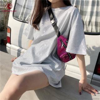 Áo tay ngắn chất phi bóng cho nữ