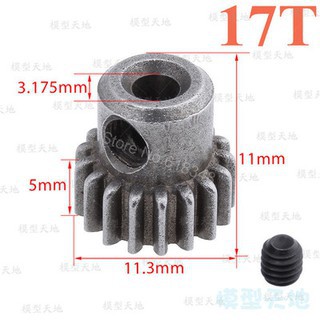 Nhông motor 17T - 19T - 21T - 23T - 27T - 29t cốt 3.17mm