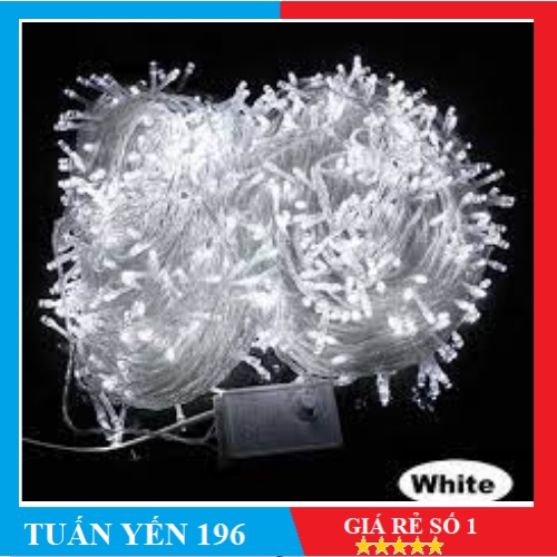 ⚡️ Dây đèn led nháy màu trắng 100M - Dây chớp led 100m 600 bóng - sáng trắng⚡️
