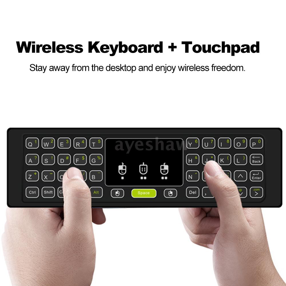 Ayeshaw TZ16 2.4GHz Air Mouse Wireless Keyboard Touchpad Double-side Handheld Remote Control w/ 6-Ax