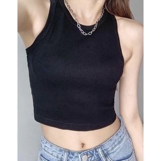 Áo croptop ba lỗ basic dáng ôm chất thun tăm co giãn