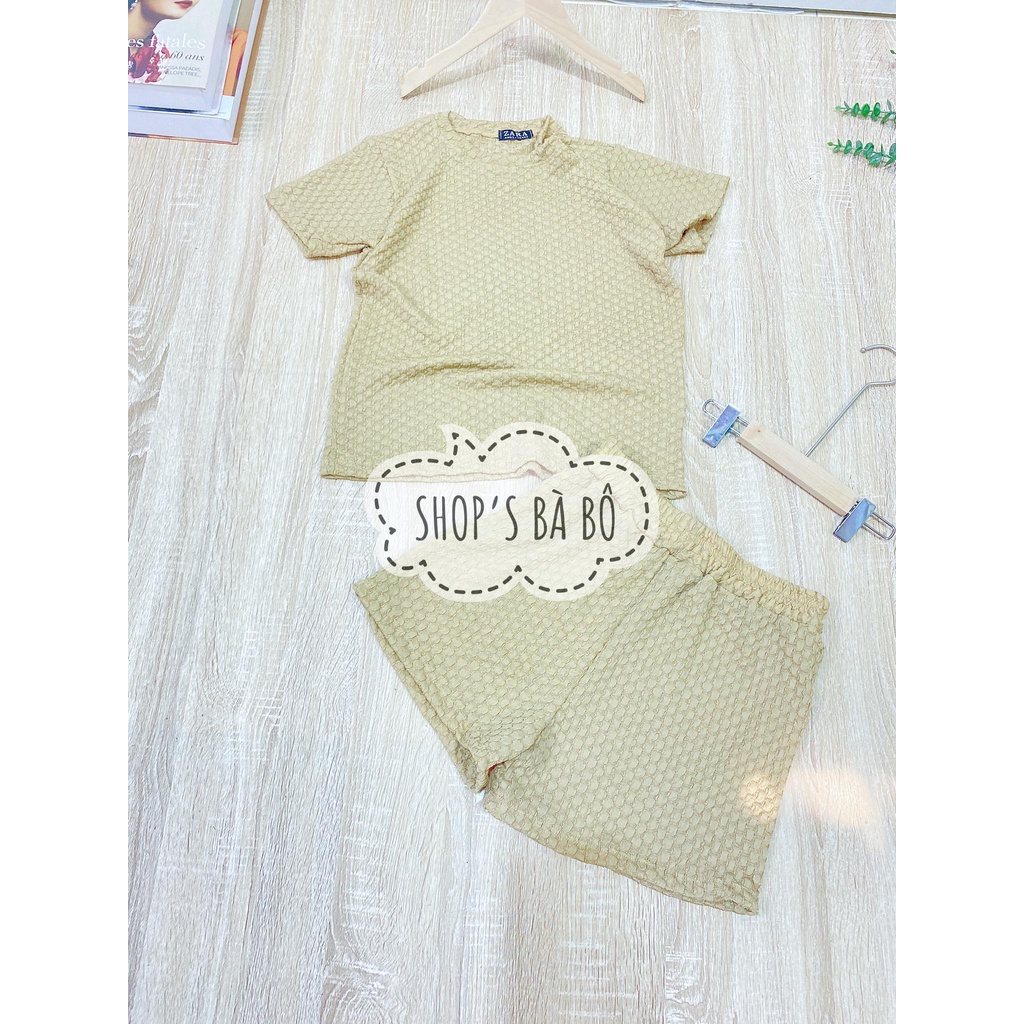 Bộ thun đùi cho nữ mặc nhà, mặc đi chơi, vải thun lạnh, bảng màu tôn da, siêu dễ thương