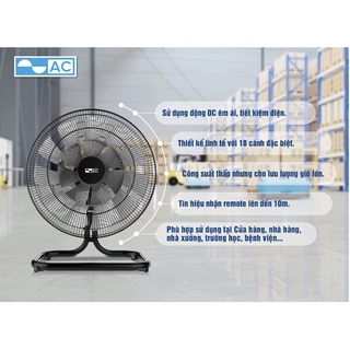 Quạt sàn siêu êm ac dc inveter aif01d1818
