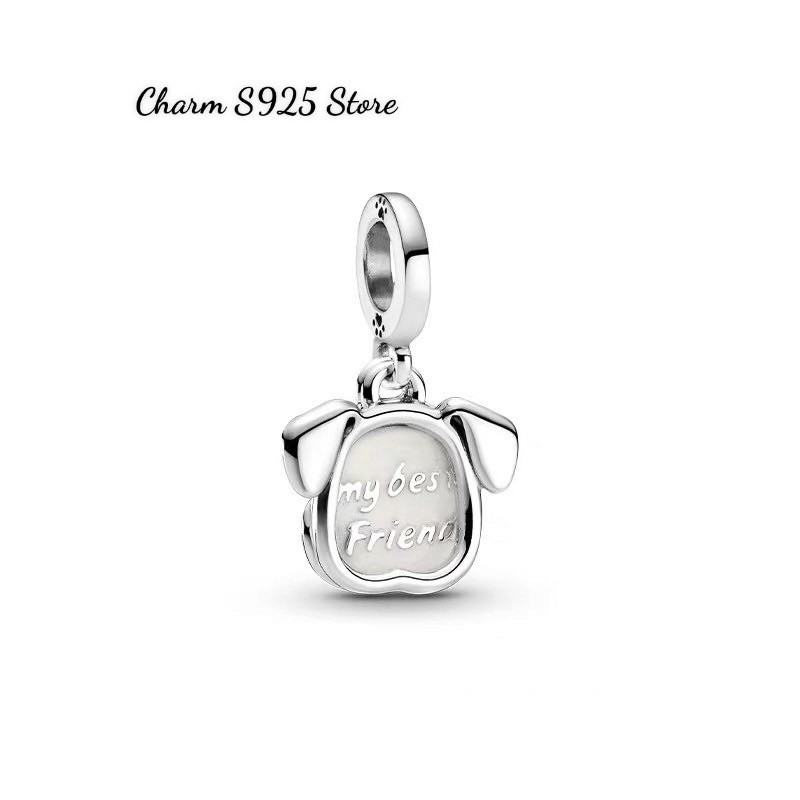 charm pan treo hình cún con walt disney bạc s925