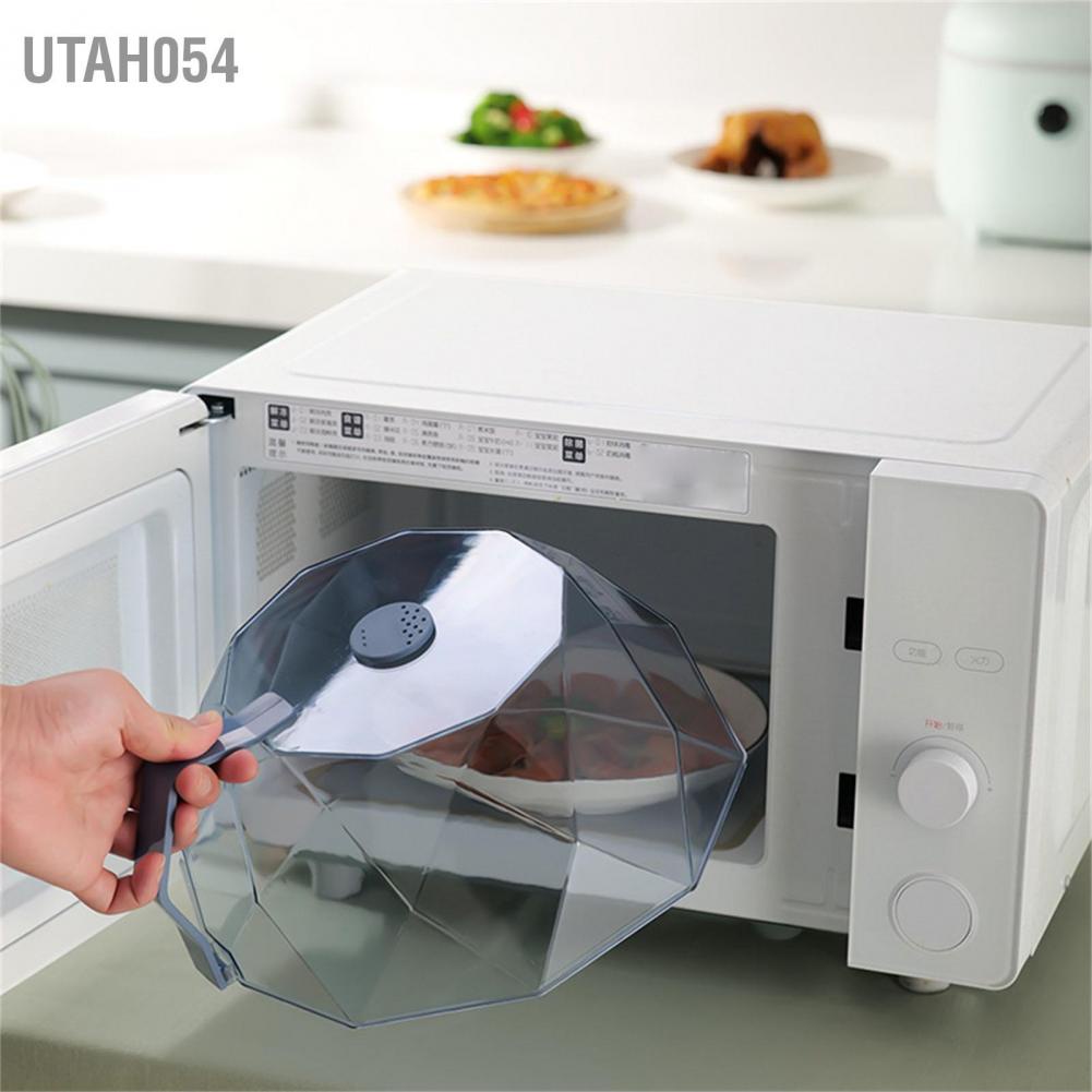 [Hàng HOT] Nắp đậy thức ăn lò vi sóng trong suốt chống bắn nước có lỗ thoát hơi có thể rửa sạch【Utah054】