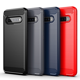 Ốp Điện Thoại LG V60 ThinQ V50 V50S K52 K62 K51 Q51 K51S K41S K61 Velvet ThinQ TPU Sợi Carbon Vỏ Mềm Bảo Vệ Vỏ Di Động