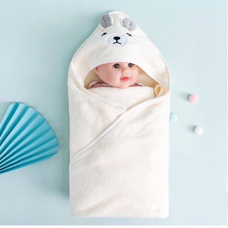 Khăn ủ tắm cho bé sơ sinh mềm mịn an toàn cao cấp thoáng khí thấm hút giữ ấm cho trẻ sơ sinh mùa đông Homedy Ki