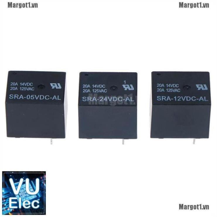 Rơ le - Relay  SRA-05VDC-AL SRA-12VDC-AL SRA-24VDC-AL 5V 12V 24V 20A