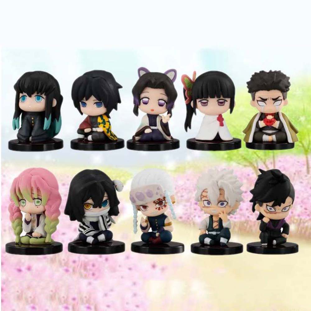 Set 5 Mô Hình Nhân Vật Tanjirou Demon Blade Kyoujurou Bằng Pvc