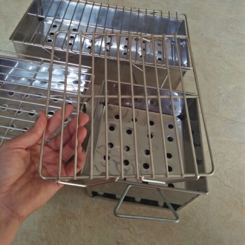 Bếp nướng than hoa inox có chân đủ cỡ