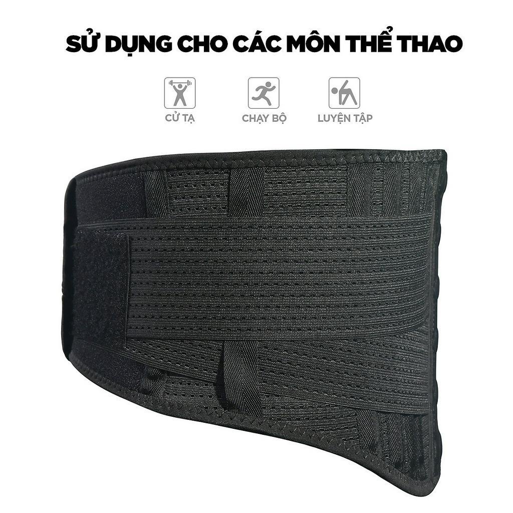 Đai quấn lưng tập gym HY008 Cleacco bảo vệ cột sống lõi thép trợ lực bảo vệ giúp tránh chấn thương hiệu quả - BORO SPORT