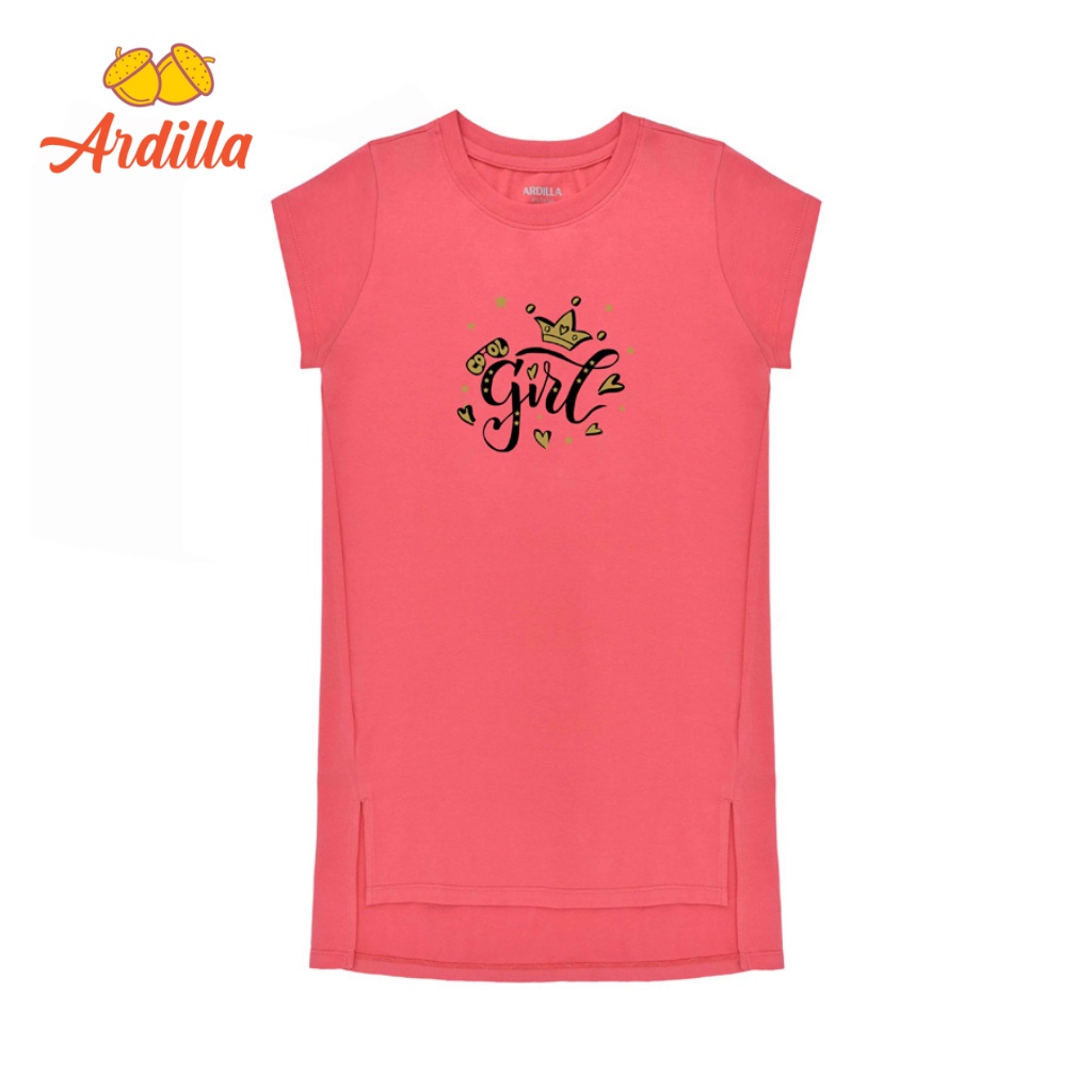 Váy Suông Xẻ Gấu Bé Gái ARDILLA Chất Liệu Cotton Thoáng Mát, Kiểu Dáng Xinh Xắn, Dễ Thương Cho Bé 10-15 Tuổi T104GSS20