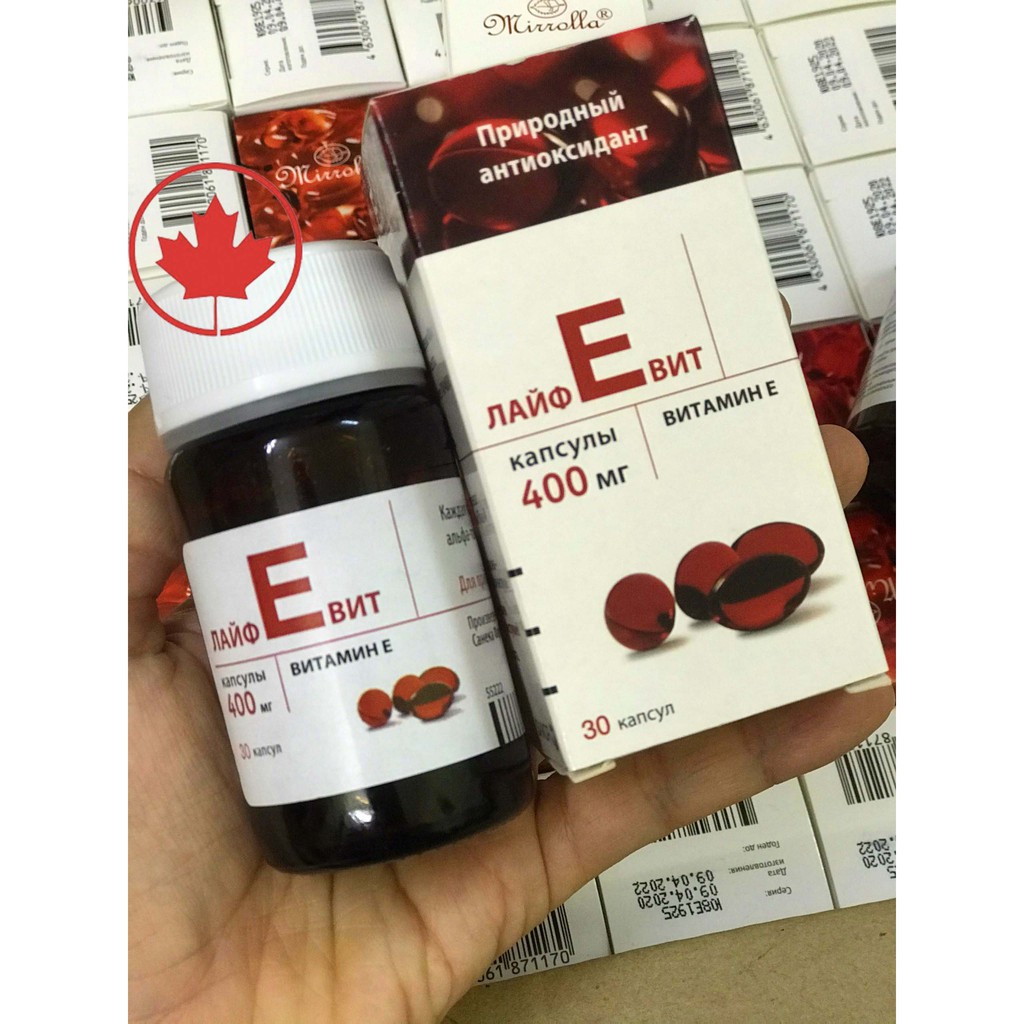 [Chuẩn Auth] Vitamin E 400 (Tổng hợp các vitamin E đỏ 400mg chính hãng Nga)