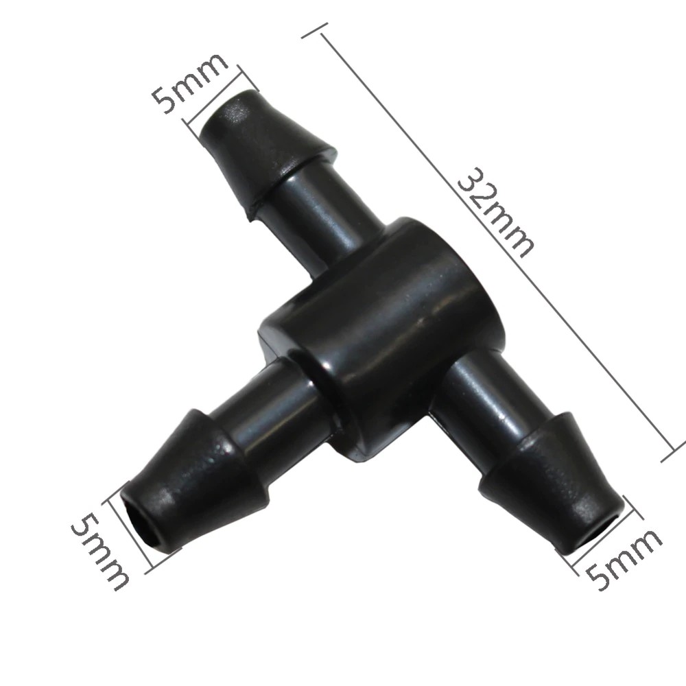 Set 10 đầu nối có vòi kiểu chữ T 4/ 7mm cho ống phun sương tưới nước làm vườn