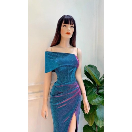 MS1287V ĐẦM BODY NHŨ LỆCH VAI full size S/M/L/XL