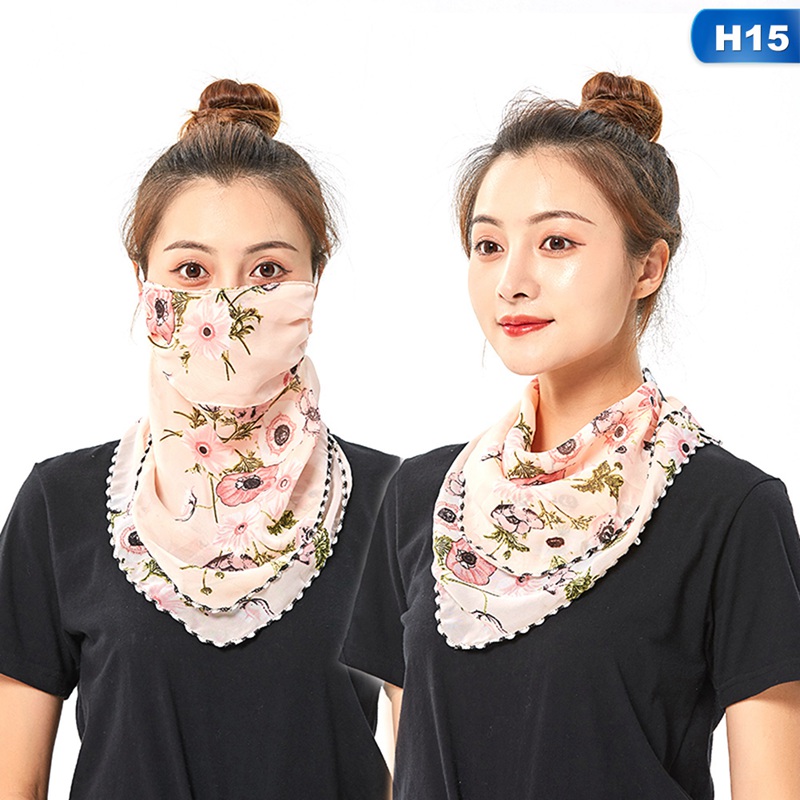 Tmdbyx Khẩu trang vải chiffon che mặt và cổ kiểu dáng thời trang cho nữ