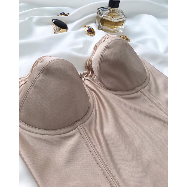 Áo corset cúp ngực nâu 2hand