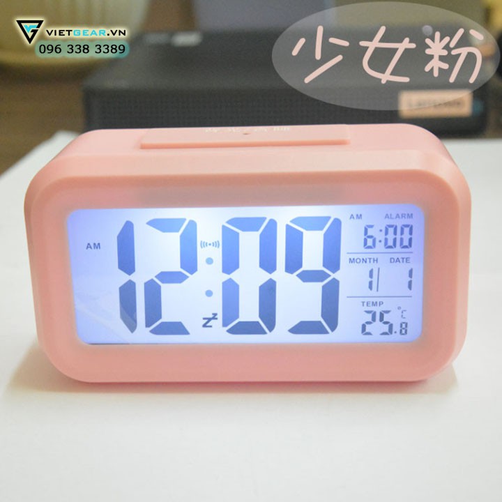 Đồng hồ để bàn điện tử CHH1019, có đo nhiệt độ, báo thức