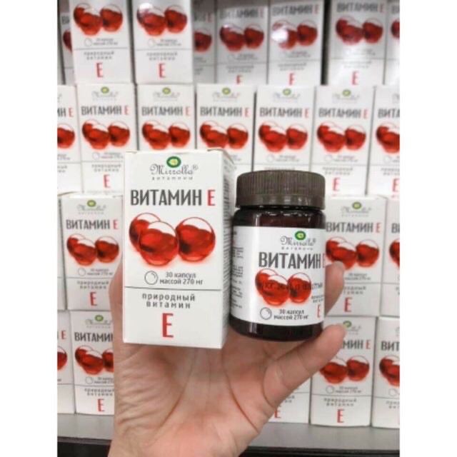 Viên uống trắng đẹp da ❤️CHÍNH HÃNG👍 Vitamine e đỏ Nga 270mg ❤️ chống lão hóa, khỏe tóc, bổ sung vitamin E, làm mịn da | BigBuy360 - bigbuy360.vn