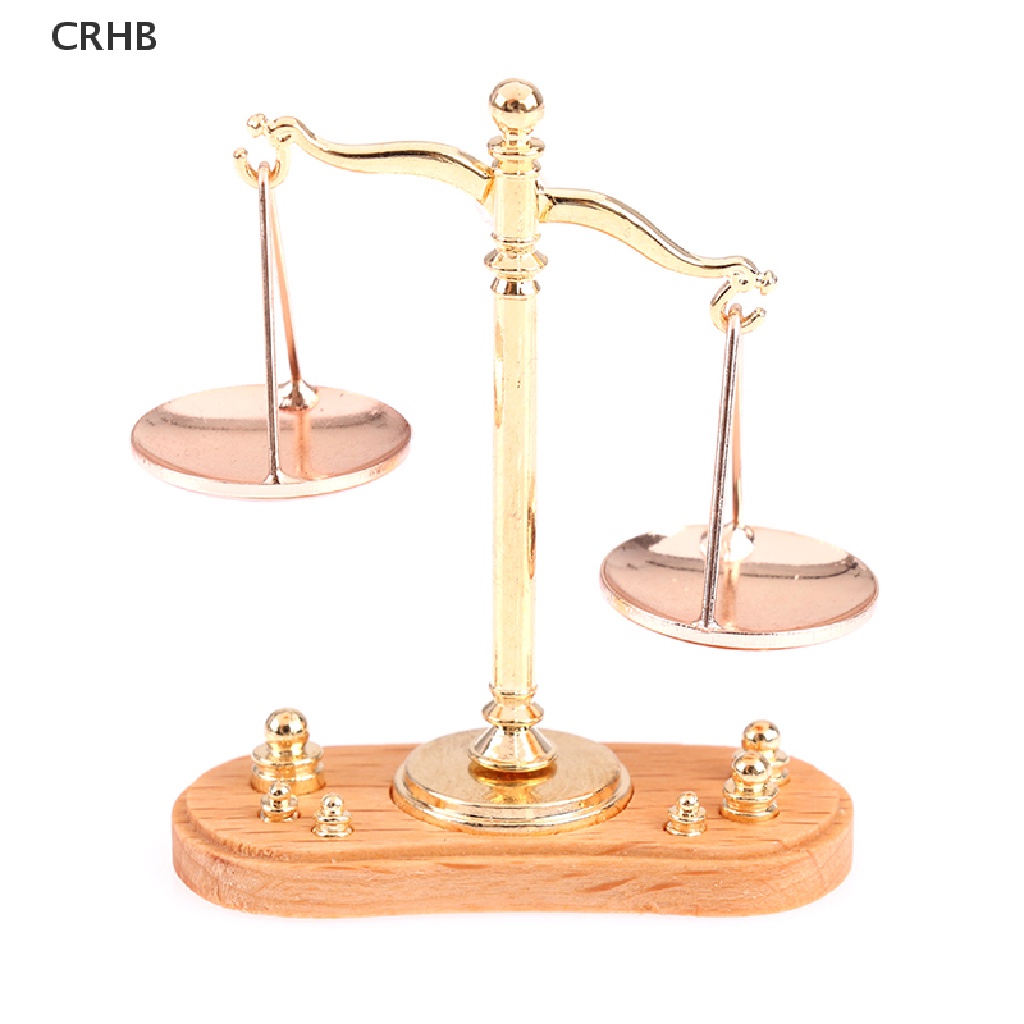 Mô Hình Cân Điện Tử Mini Trang Trí Nhà Búp Bê CRHB Tỉ Lệ 1 / 12 Mới