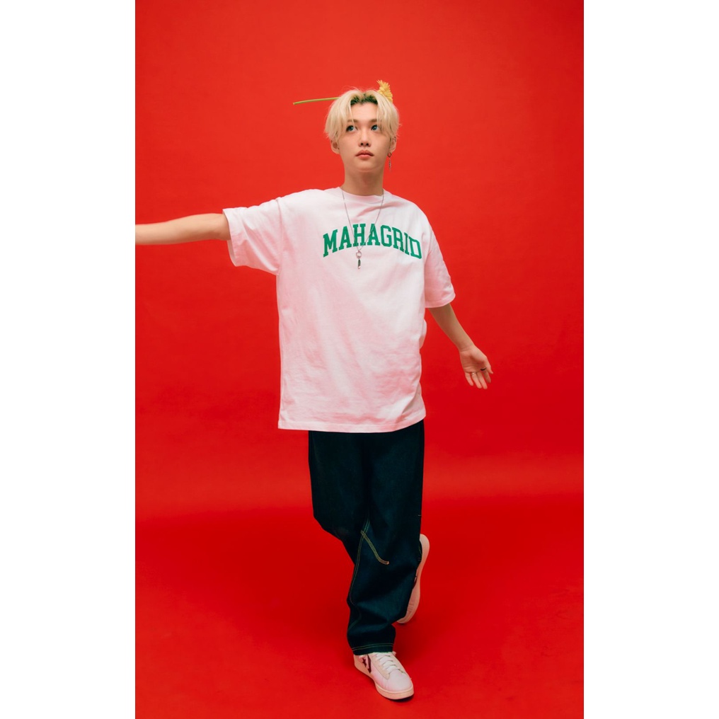 CHÍNH HÃNG ÁO THUN VARSITY LOGO MAHAGRID X STRAY KIDS I 22 SUMMER COLLECTION