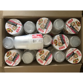 [ XẢ KHO ] Hộp nhựa tròn đựng thức ăn, hộp nhựa đựng thực phẩm 700 ml - Set 50c