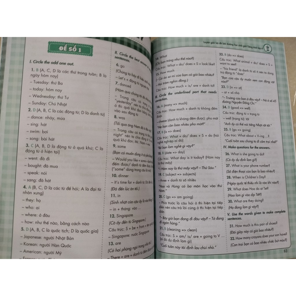Sách - Luyện giải bộ đề bồi dưỡng học sinh giởi tiếng anh lớp 4