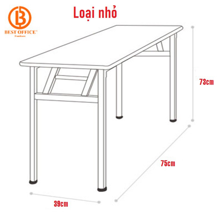 [Mã LIFEBKM1 giảm 10% tối đa 1 triệu đơn từ 500k] Chân bàn gấp sơn tĩnh điện - Lắp cho bàn 1m2, 1m, 0,8m