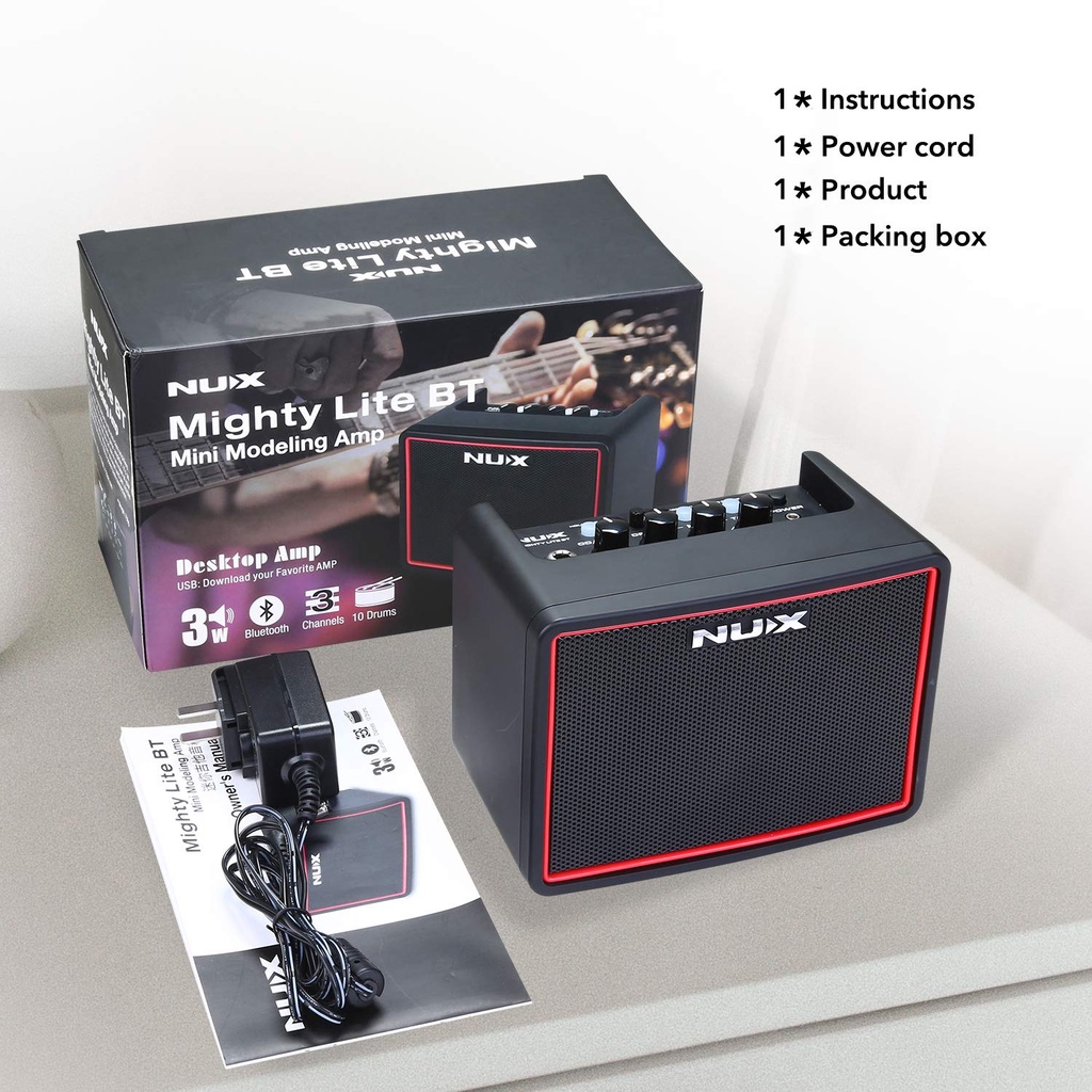 Amply Guitar Điện Nux Mighty Lite BT NGA-3 Loa Ampli Di động Mini Amplifier NGA3 có Bluetooth