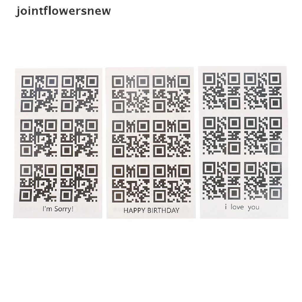 Tờ miếng dán hình xăm giả tạm thời thiết kế mã QR chống thấm nước sáng tạo dành cho cơ thể
