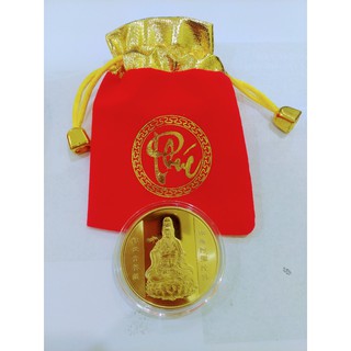 Xu Phật Bà Quan Âm Mạ Vàng Hồng Kông May Mắn Bình An