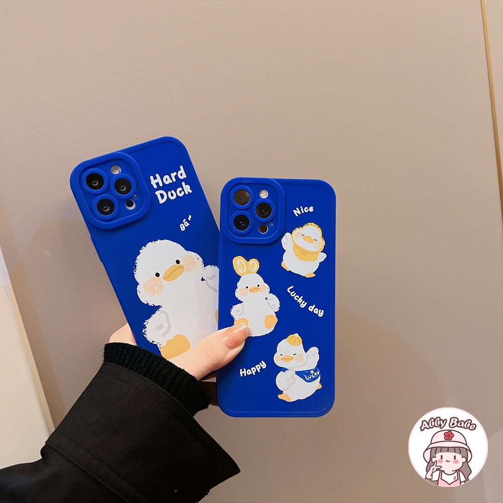 Ốp Điện Thoại TPU Mềm Chống Sốc In Hình Vịt Klein Hoạt Hình Cho IP 13 12 11 Pro Max XR 8 7 Plus