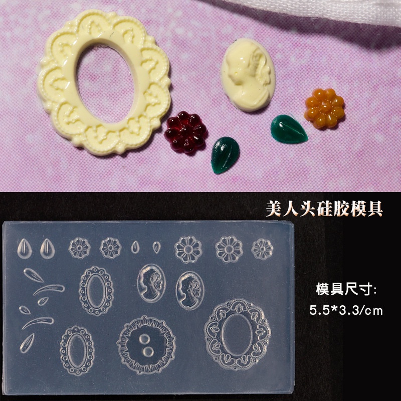 Khuôn trái tim silicon, khuôn trang trí móng hình cô gái, khuôn silicon bướm